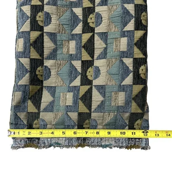 Handmade Tote Bag Tapestry Carpet Fringe Blue Green Gray Beige Books Purse - Picture 8 of 8